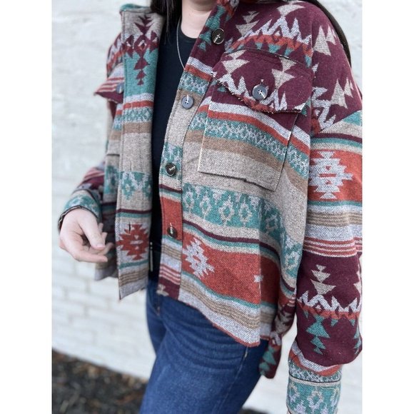 La Miel Jackets & Blazers - Nwt Womens Aztec Print Jacket Boutique Size Small